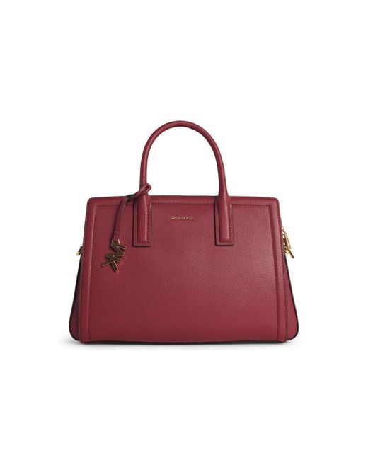 Michael Kors Red Medium 'Laila' Mulberry Leather Handbag