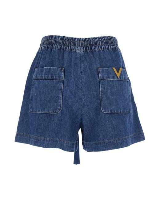 Valentino Blue Shorts — Cotton