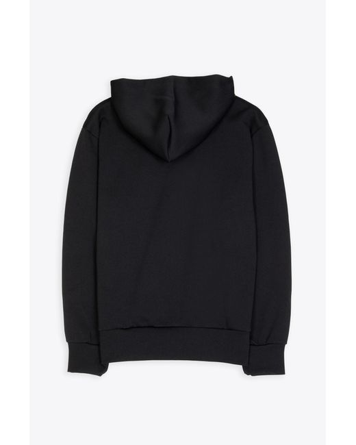COMME DES GARÇONS PLAY Black Sweatshirt Knit Hoodie With Zip And Heart Patch for men