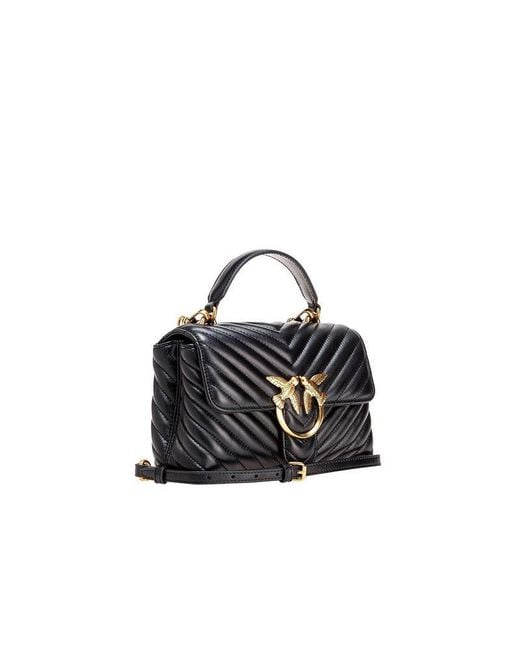 Pinko Gray Top Handle Bag Sheep Nappa Top-Handle-Bags