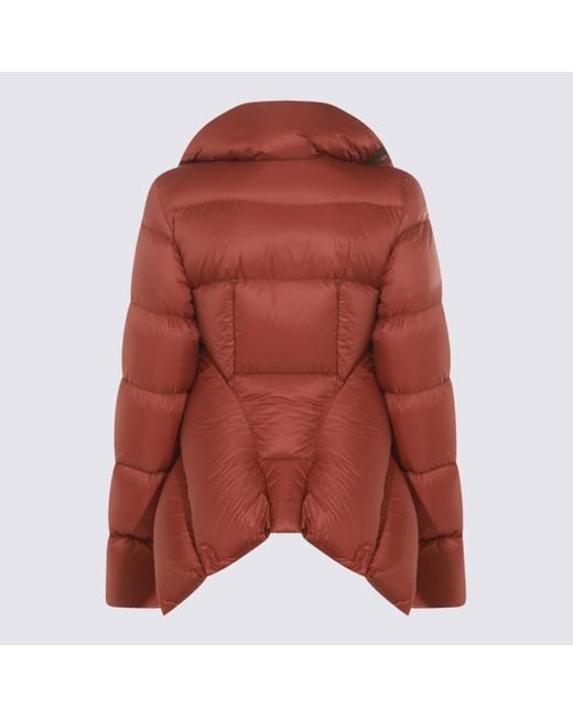 Rick Owens Red Rose Wood Down Jacket