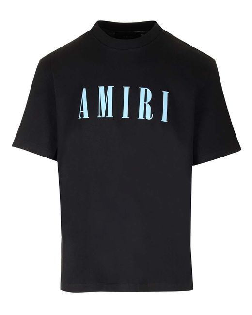 Amiri Black T-Shirt With Light Logo for men