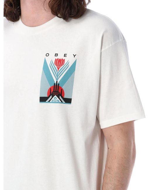 Obey White Power Factory T-Shirt for men
