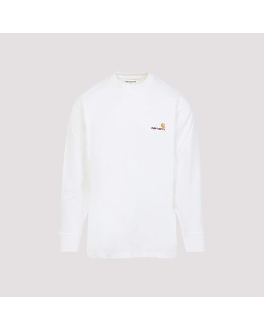 Carhartt White Ls American Script T-Shirt for men