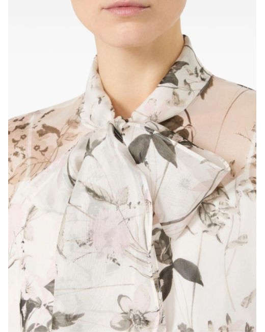Max Mara Natural Blouse Maxmara Studio Silk; Top: Nylon Blouses