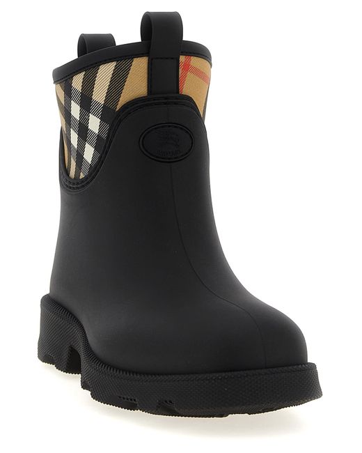 Burberry Black 'Marsh Stamp' Ankle Boots for men