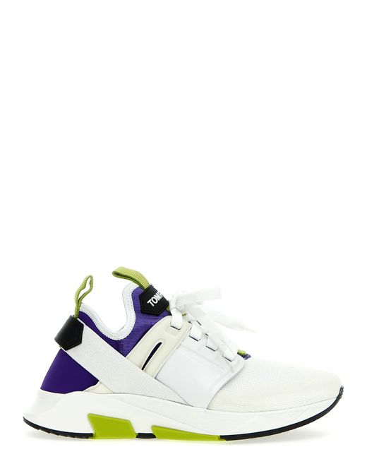 Tom Ford White Jago Logo-patch Leather And Shell Low-top Trainers for men