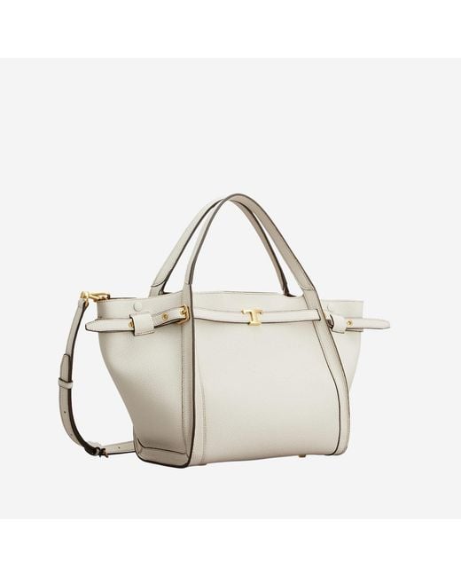 Tod's White Leather Shopping Bag Calfskin Handbags