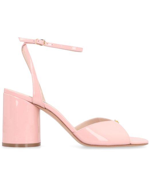 Casadei Pink Tiffany Patent Leather Sandals