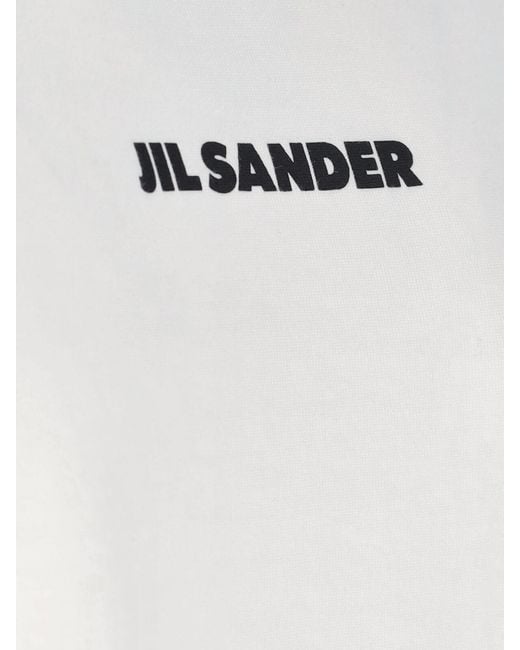 Jil Sander White Long-Sleeved T-Shirt