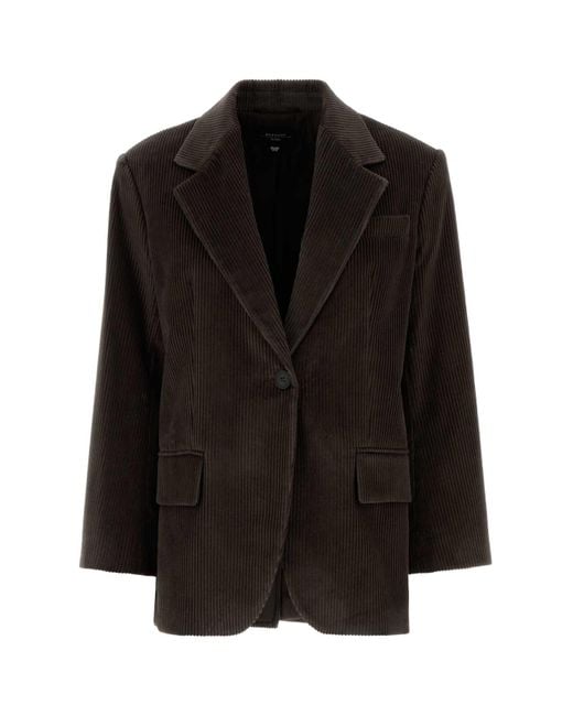 Weekend by Maxmara Black Mud Corduroy Formia Blazer