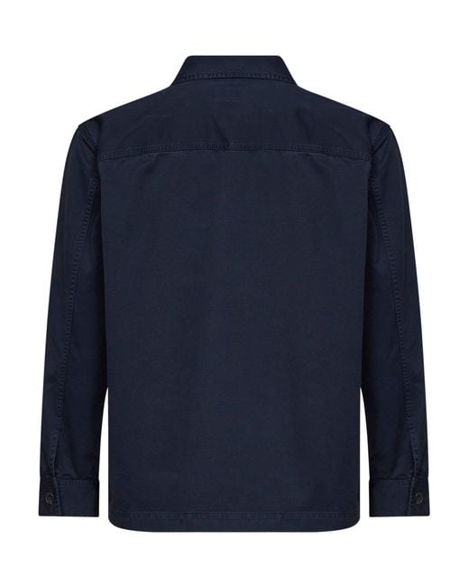 Saint Laurent Blue Overshirt Cassandre Cotton for men