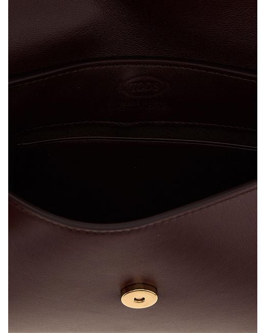 Tod's Purple Mini Leather Shoulder Strap