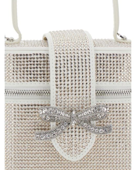 Self-Portrait Handbag With Crystal Embellishments And Bow