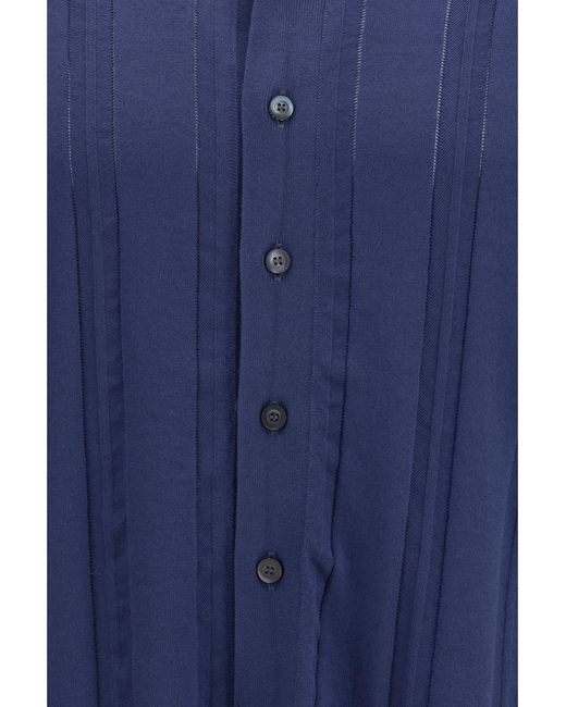 Piacenza Cashmere Blue Cotton Polo Shirts for men