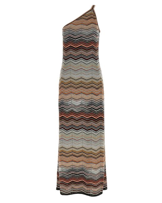 Missoni Natural One-Shoulder Dress