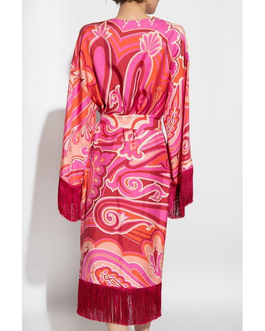 Etro Red Silk Kimono