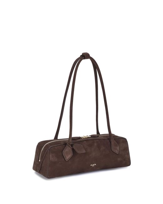 Alaïa Brown Shoulder Bag Le Teckel- Calf Leather