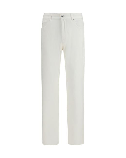 Moorer White Milton-15 Jeans Cotton; Elastane for men