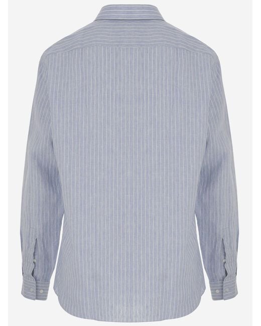 Boss Blue Linen Shirt for men