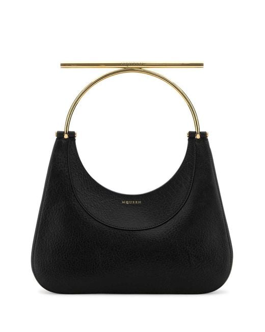 Alexander McQueen Black Logo Detailed Zip-Up Tote Bag