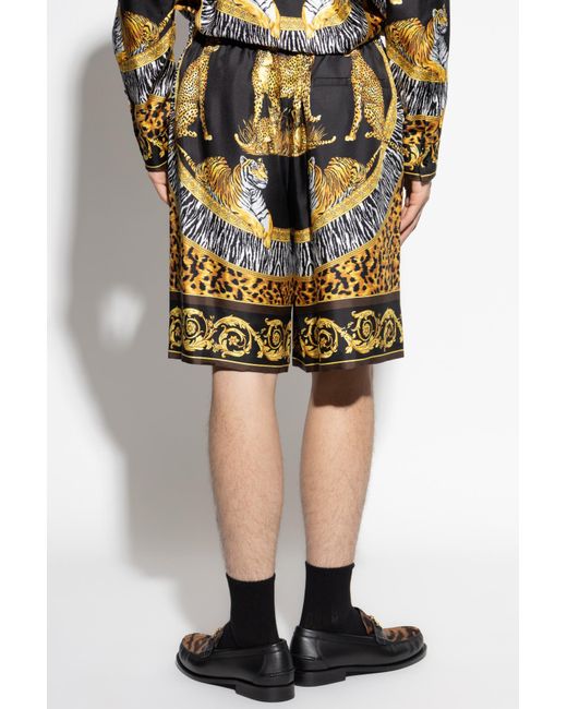 Versace Yellow Silk Shirt for men