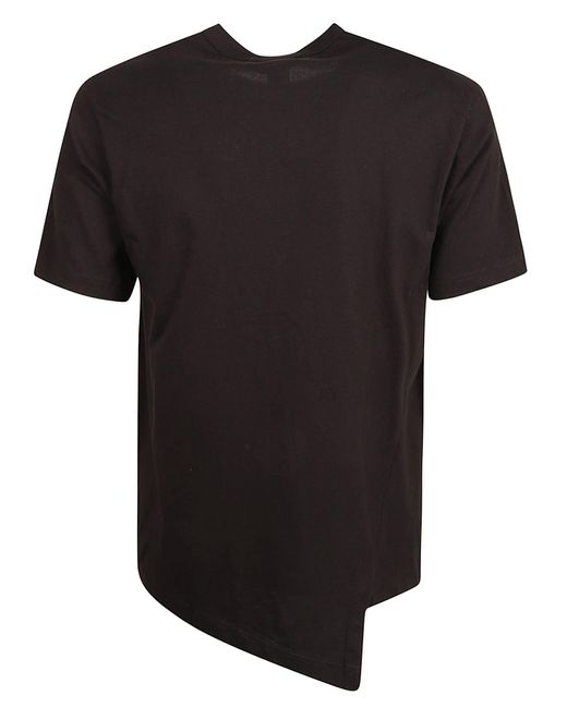 Lacoste Black Asymmetric Logo Patch T-Shirt for men