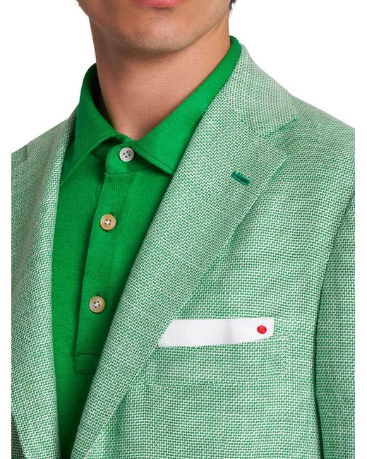 Kiton Green Jacket Cashmere for men