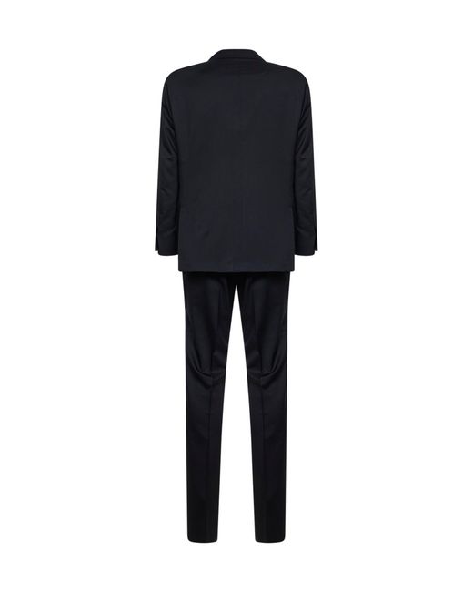 Kiton Blue Virgin Wool Single-Breasted Suit for men
