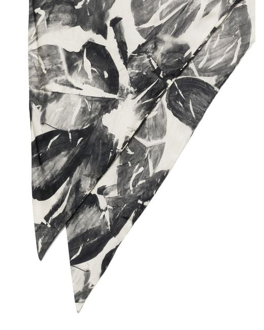 Alysi Gray Scarfs Silk