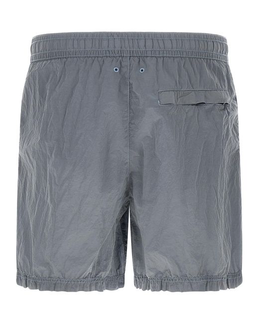 Stone Island Gray Polyamide Swim Shorts for men