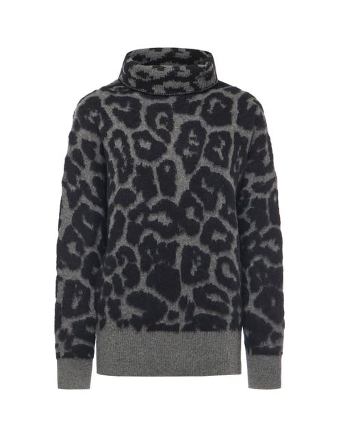 Stella McCartney Black Leopard Print Pullover