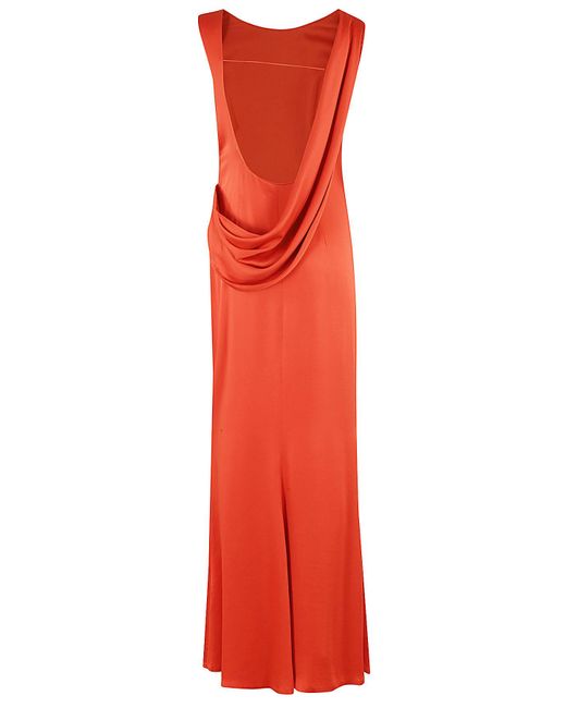 Jonathan Simkhai Red Tommy Sl Open Back Gown