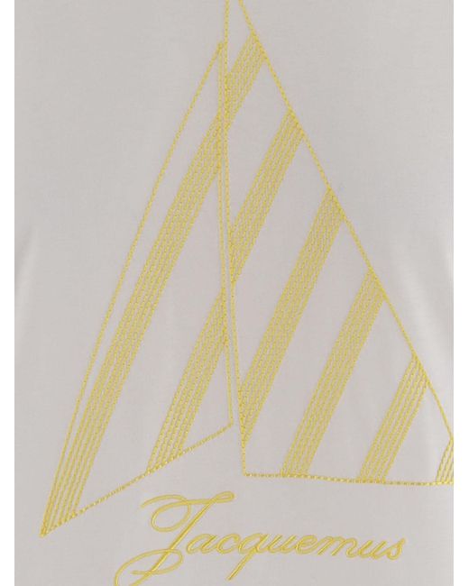 Jacquemus White Cotton T-Shirt With Logo T-Shirts & Jerseys