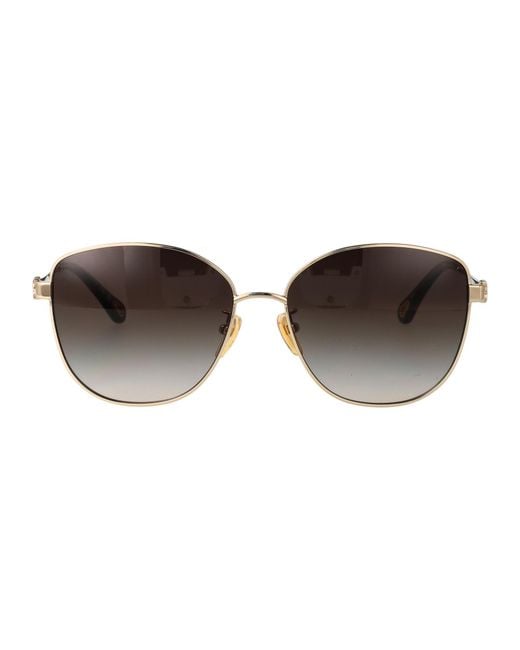 Chloé Brown Metal Sunglasses
