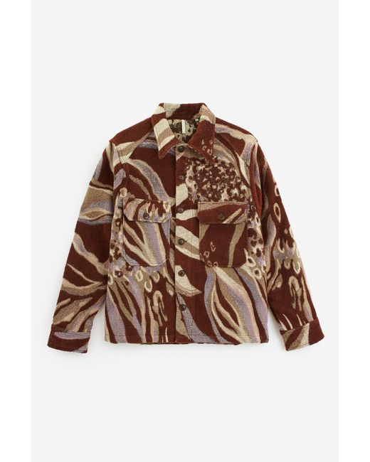 sunflower Brown Animal Cpo Shirt Jacket for men