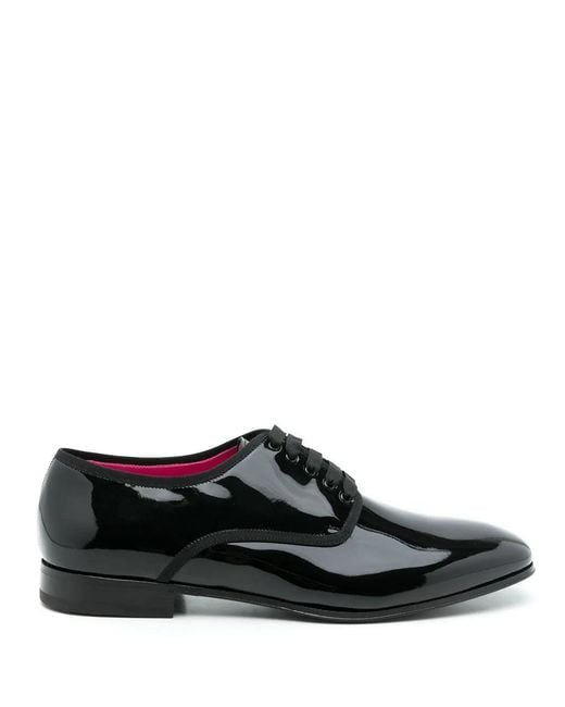 Ferragamo Black Magic Patent Leather Derby Shoes for men