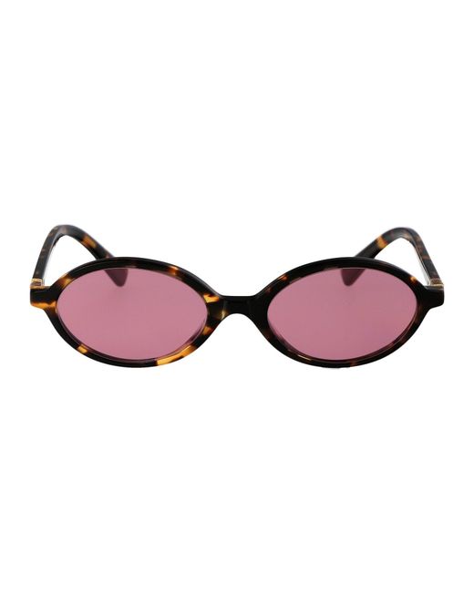Miu Miu Pink Havana Miele Acetate Sunglasses