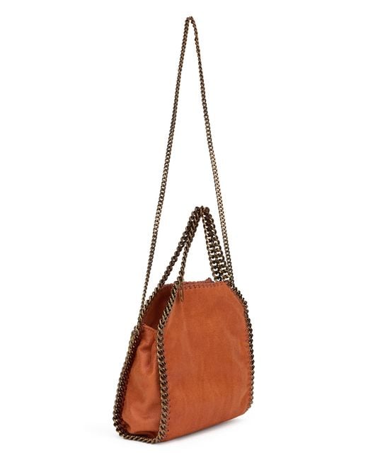 Stella McCartney Brown Mini Shoulder Bag Falabella Polyester Handbags