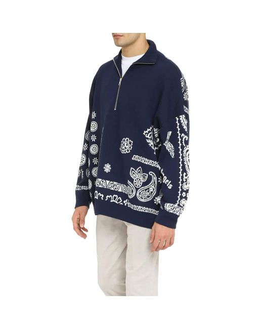 Palm Angels Blue Feeling Knit Pullover for men