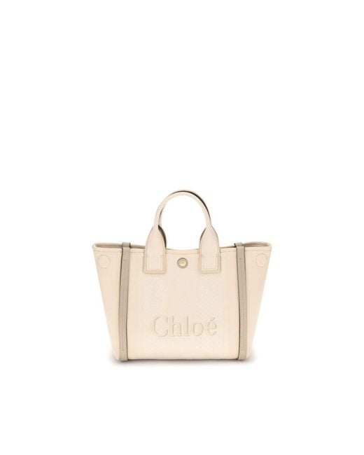 Chloé Natural Beige Cotton Handbag
