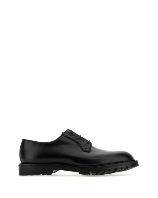Crockett and Jones Black Leather Lanark 3 Lace-up Shoes for men