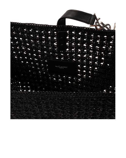 Saint Laurent Black ‘Le 5 A 7 Medium’ Shopper Bag for men