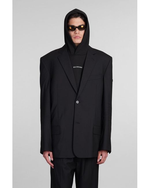 Balenciaga Blazer In Black Wool for men