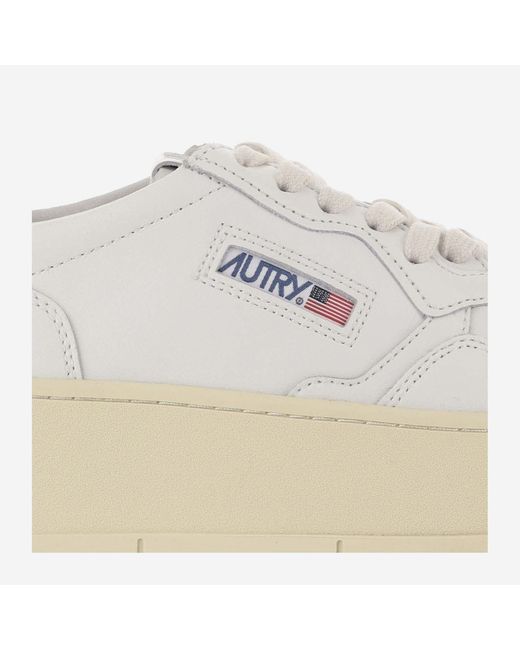 Autry White Sneakers Medalist Platform Leather Cow Trainers