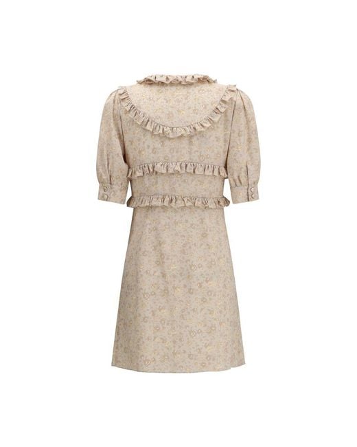 Alessandra Rich Natural Silk Casual Dress