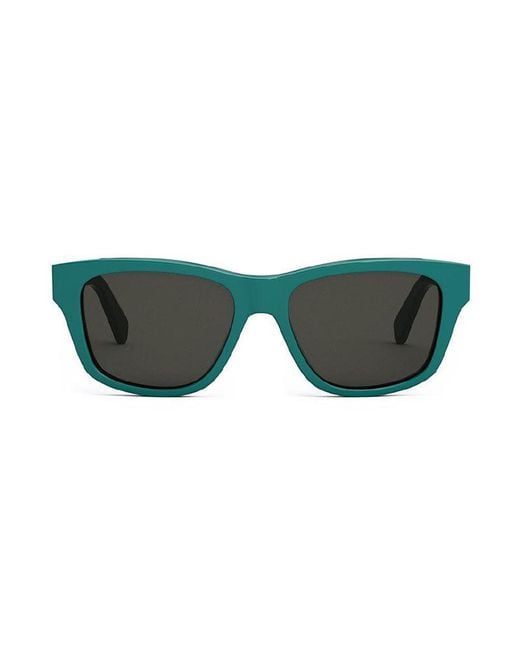 Céline Yellow Sunglasses Square Full Rim, Neon Frame And Smoke Lens Cl40249U39A for men