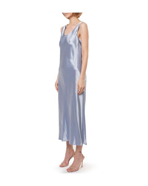 Max Mara Blue Talete Sleeveless Dress