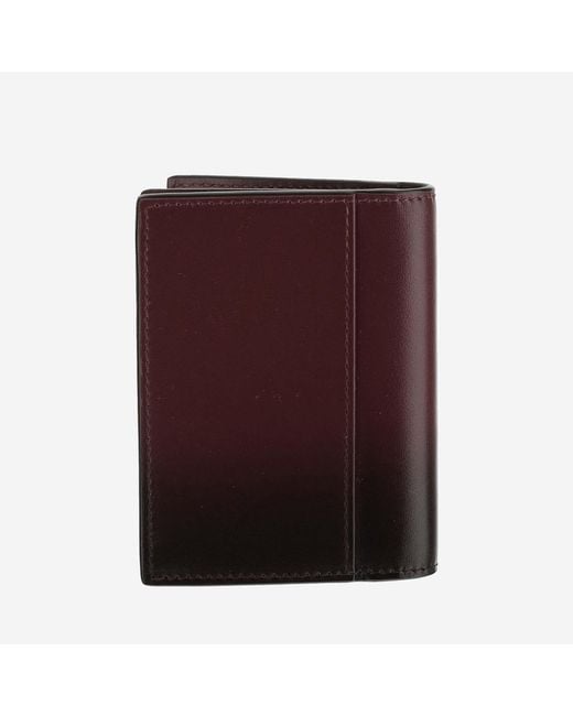 Montblanc Purple Card Holder With 4 Compartments Leather Accessory for men