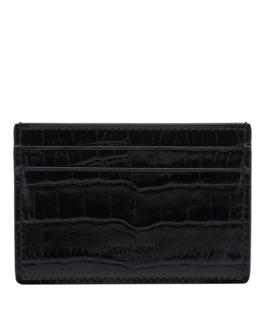 Tom Ford Black Wallets Calf Leather for men
